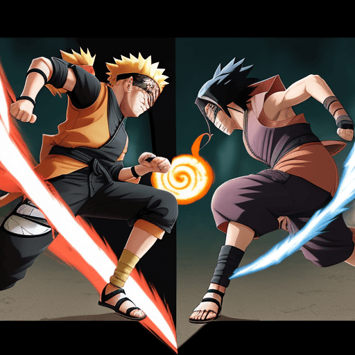 AI generated: naruto vs sasuke