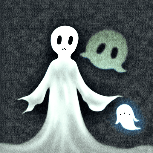 AI generated: A friendly ghost is in the distance.