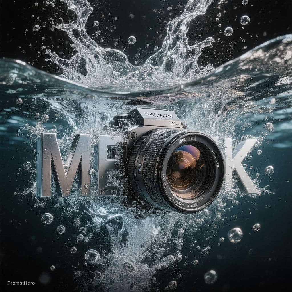 AI generated: high-speed macro photography, vertical split, underwater focus, Hasselblad H6D-100c, 100mm macro len...