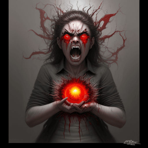 AI generated: Art surrealism hate anger rage fear beautiful, Concept art