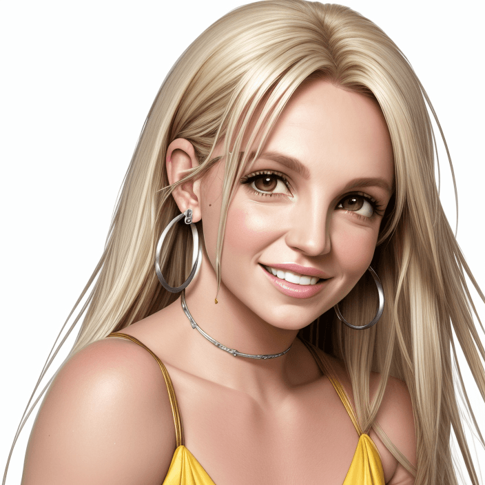 AI generated: Britney Spears, realistic, 4k, 40 years old, headshot, body toward camera, looking at camera, facing...