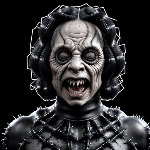 AI generated: scary creature with dark eyes in the style of the movie the thing by John carpenter , body covered w...