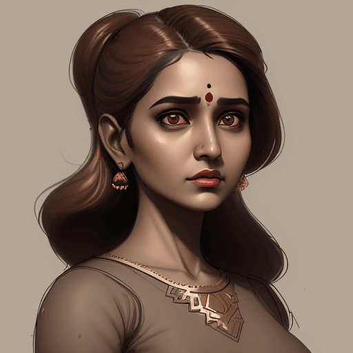 AI generated:  a woman, in the style of multiple filter effect, dark beige and light amber, high dynamic range, in...