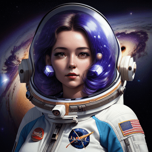 AI generated: woman in a space suit| character portrait| space art| retro-futuristic armor| high detailed official...
