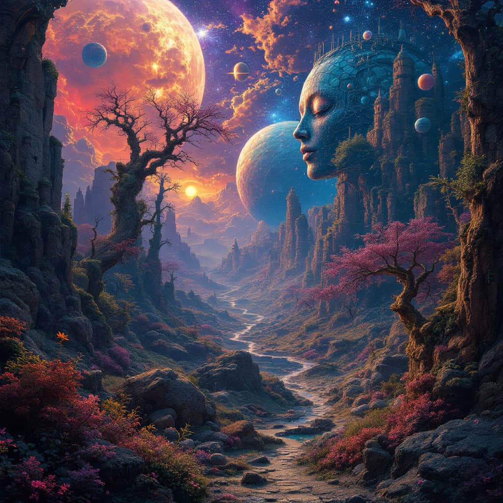 AI generated: Hyper realistic . surreal and trippy, very artistic that only AI can think up. Highly detailed.