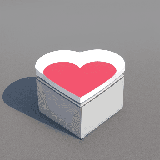 AI generated: flat cubical heart