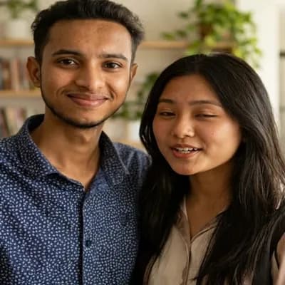 AI generated video: Ultra cinematic Indian romantic scene, first love feeling, emotional Hindi dialogue, soft golden sun...