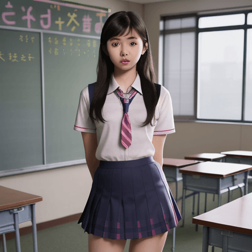 AI generated: 16 year old asian girl
 digital art, a hyperrealistic schoolgirl, hyperrealistic schoolgirl, dressed...