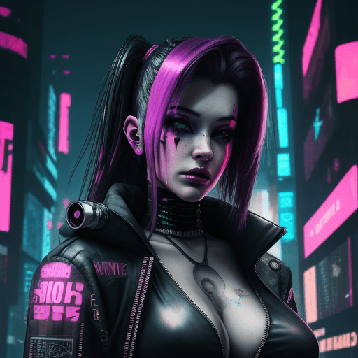 AI generated: Cyberpunk babe