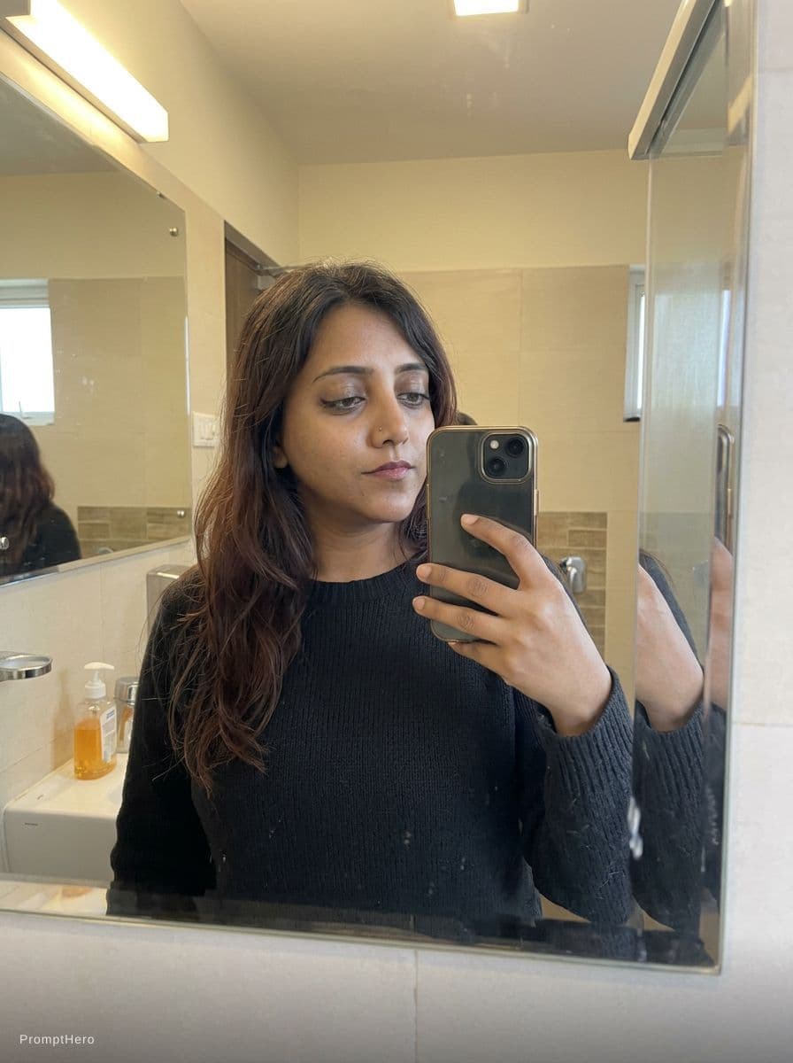 AI generated: Ultra realistic, mirror self shot picture,