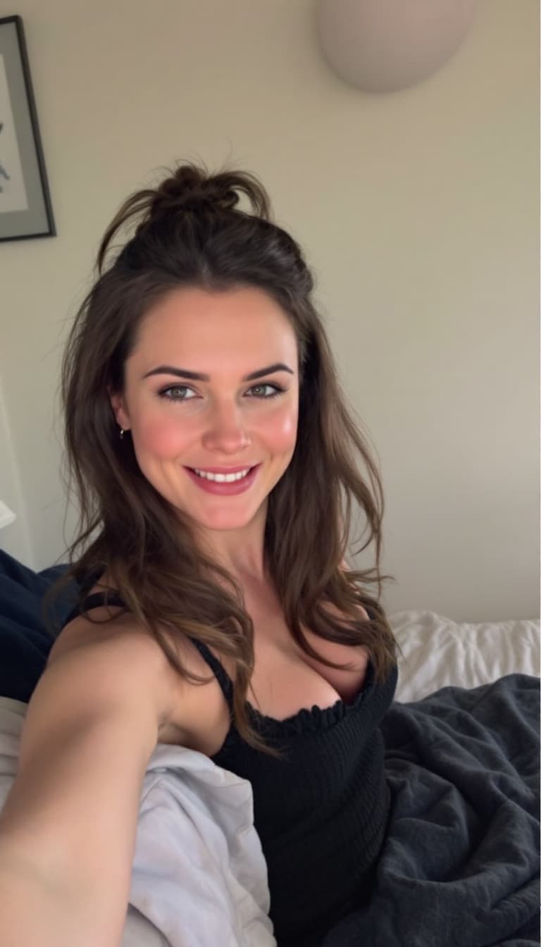 AI generated: workout,Hayley Atwell ,24-30 years old, bedroom.