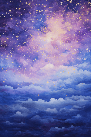 AI generated: Sparklecore Sky, Stars, Twinkling Night, Sparkling Night Sky, Universe, glistening Stars shaded, Gab...