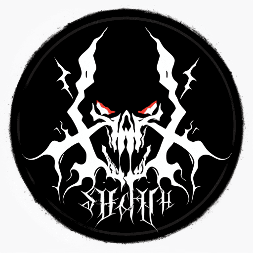 AI generated: death metal font with the name "School"