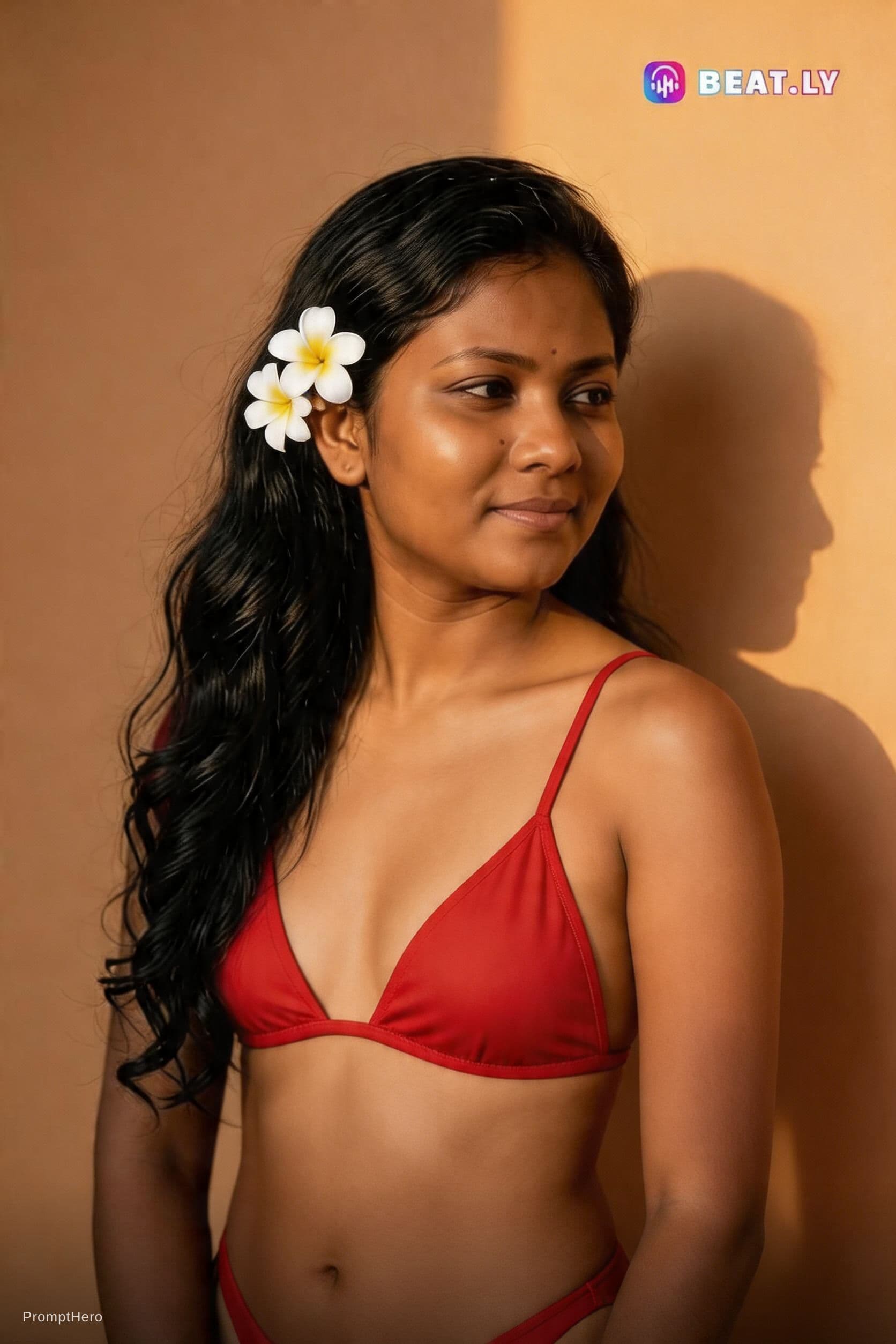 AI generated: Dress her with a bikini
