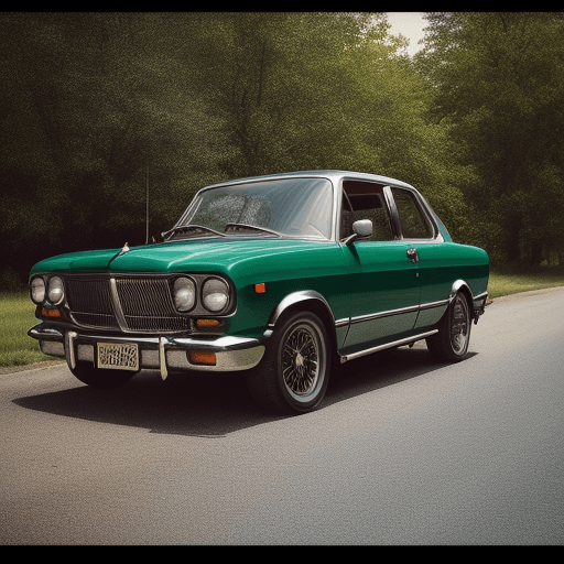 AI generated: Old classic car backdrops like sample photo, like 90s, 35mm 4k photo