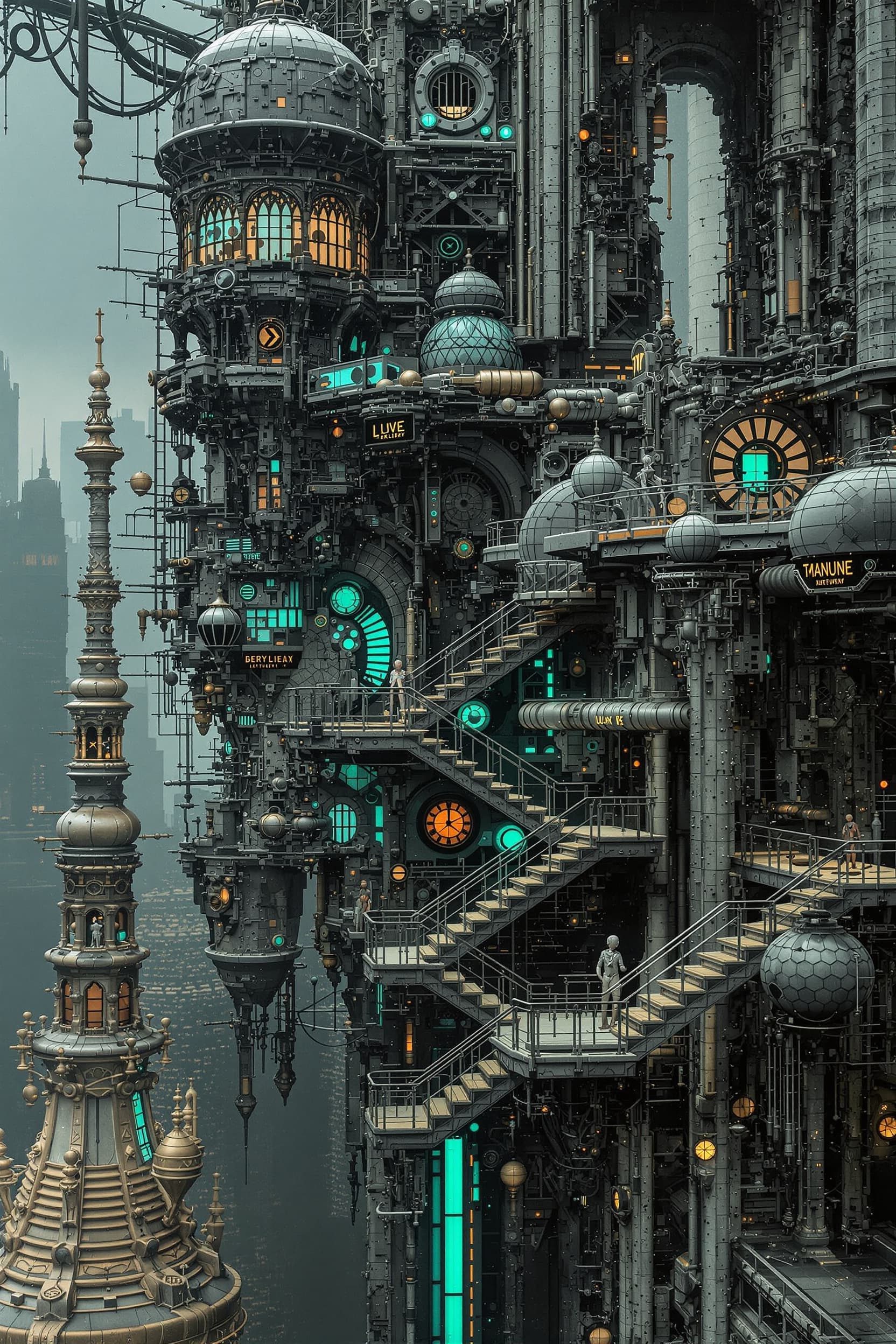 AI generated: the best of the art gallery's, in the style of oliver wetter, alberto seveso, cyberpunk dystopia, da...