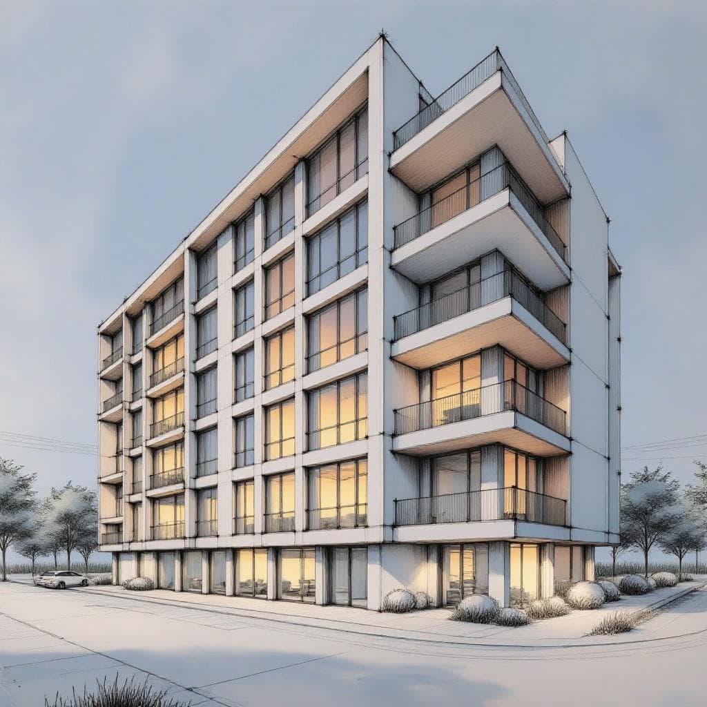FLUX-architectural white mock-up lines - Image 2