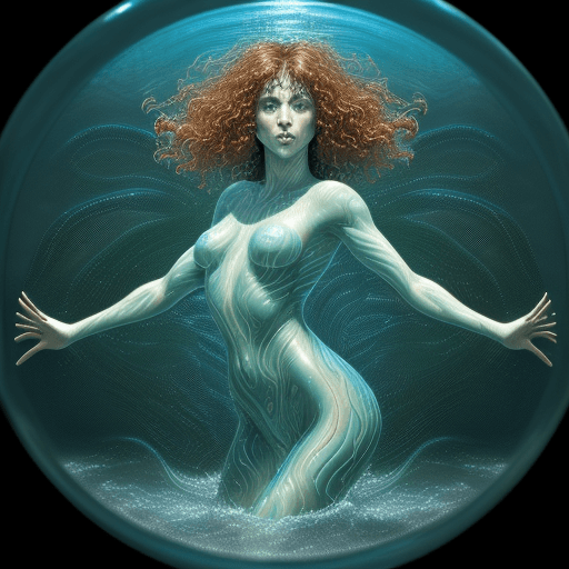 AI generated: Water texture for autodesk animation female genesis 2000, water texture for hair, in the style of ho...