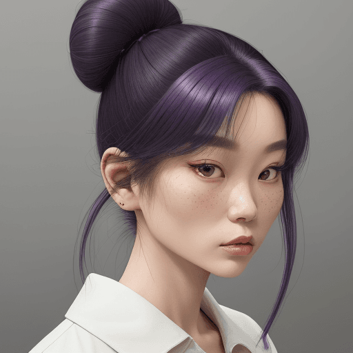 AI generated: "A woman with very large mouth, small eyes and a unique appearance, showcasing her natural East Asia...
