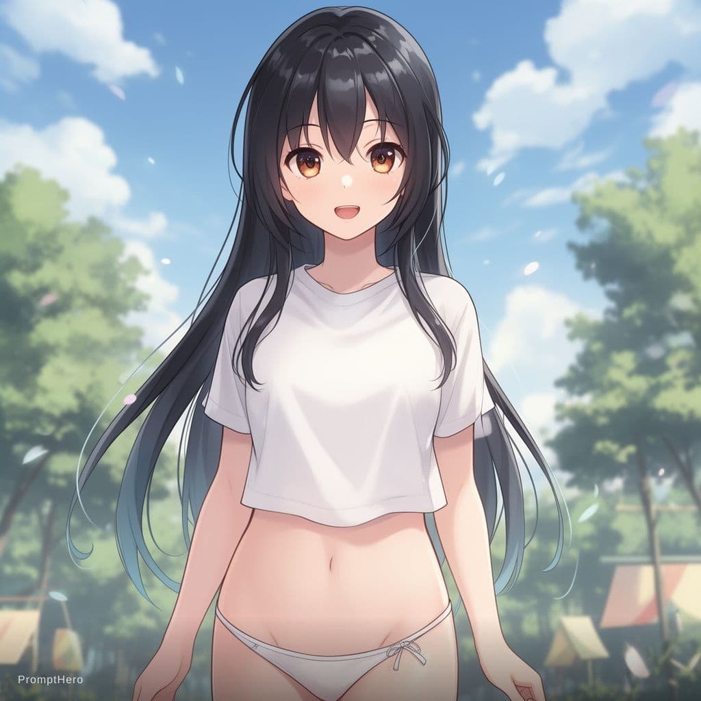 AI generated: A anime girl without clothes