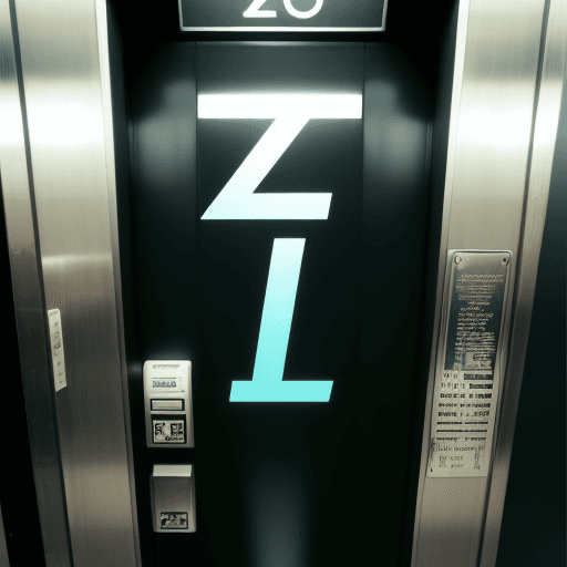 AI generated: a large zero in an elevator
