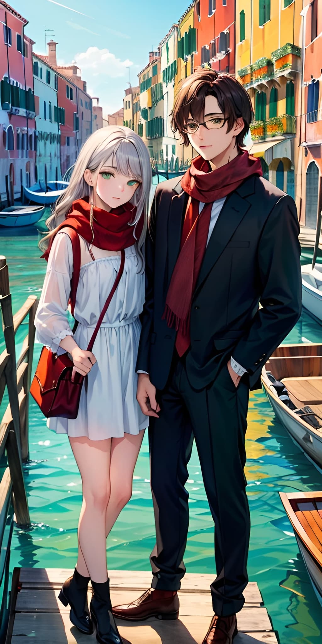 AI generated: (masterpiece), best quality, expressive eyes, perfect face, couple, perfectly detailed of couple sta...