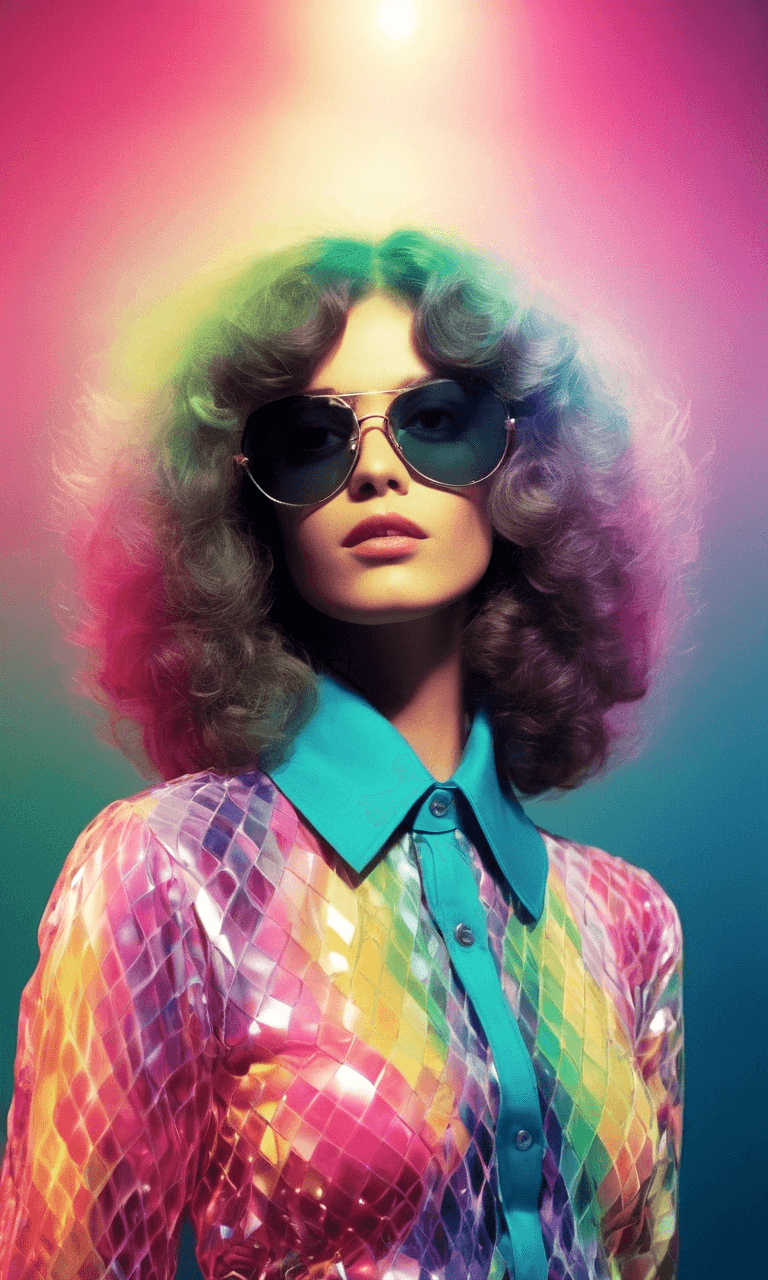 AI generated: best quality, 4k, highres, masterpiece, ultra-detailed, realistic, highly detailed, a retro 70s fash...