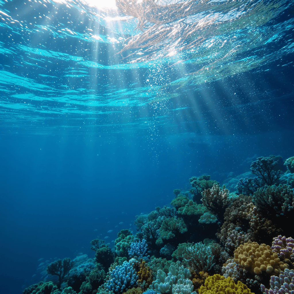 AI generated: ultra detailed, high definition of life beneath the ocean

