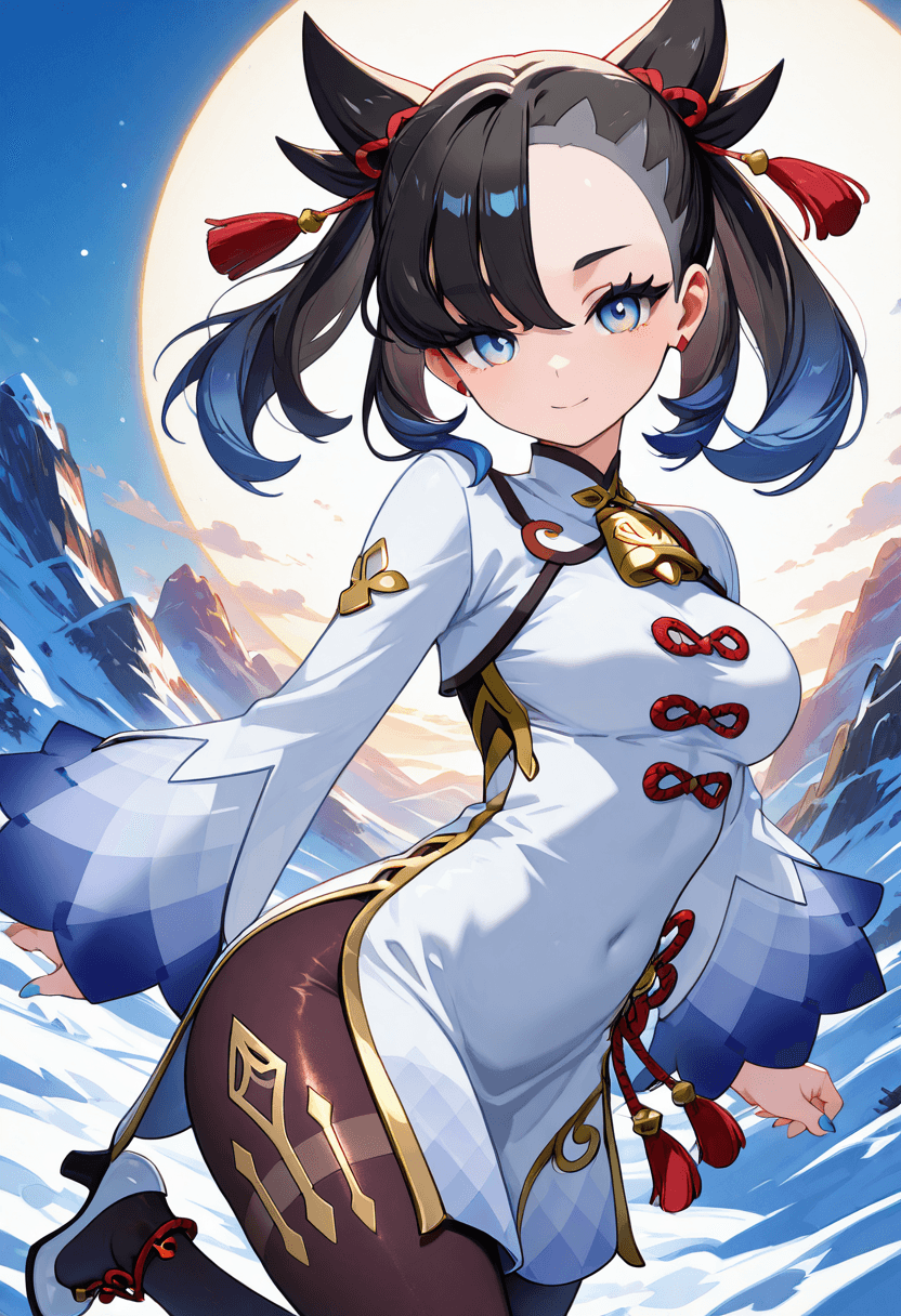 Marnyu: Spikemuth Adeptus (Marnie x Ganyu) (Pokemon x Genshin) [ZIT & IL]
