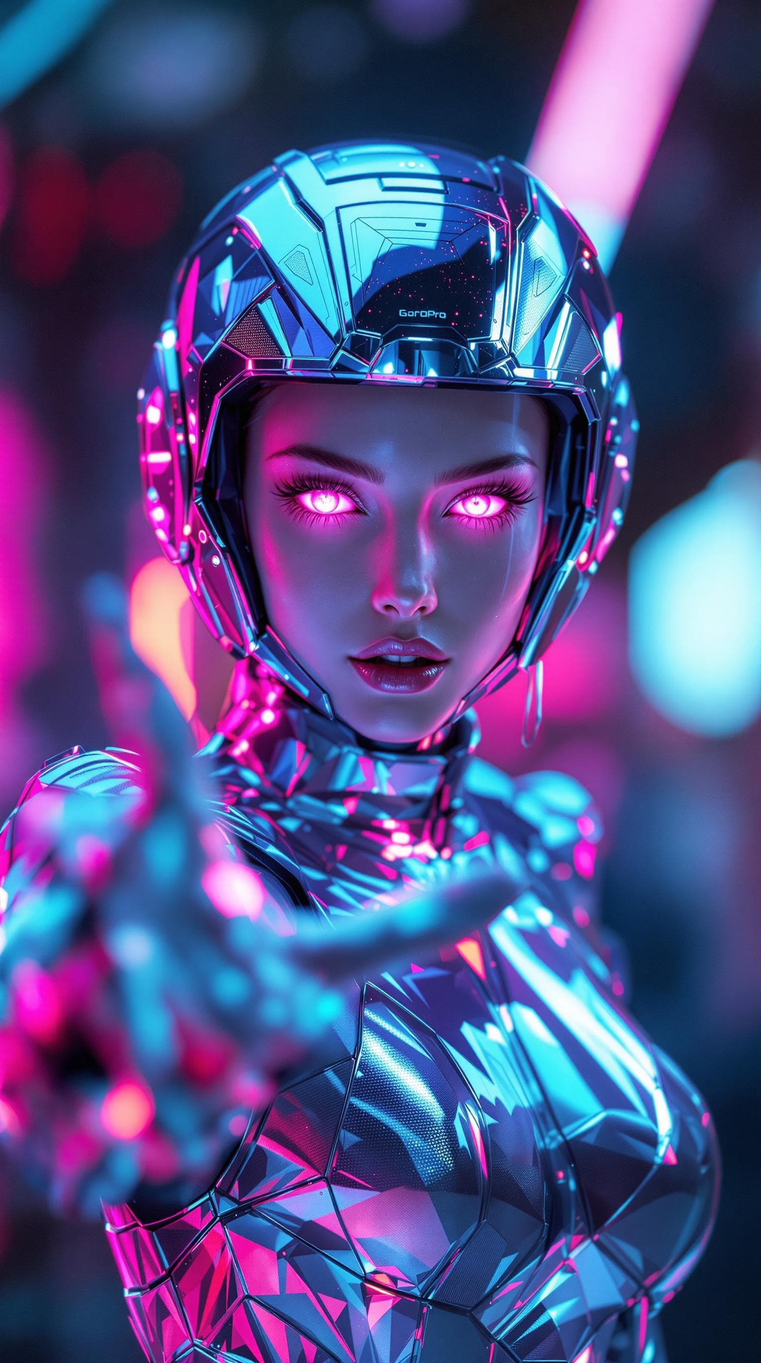 AI generated: a high-resolution image that captures the essence of a dynamic character in a futuristic setting. sh...