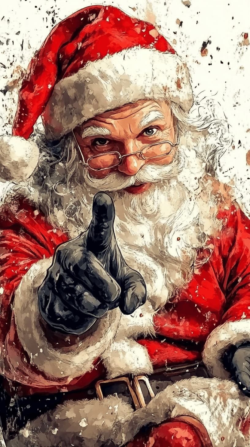 AI generated: christmas card santa claus in sled, in the style of 32k uhd, quadratura, lively and energetic --chao...