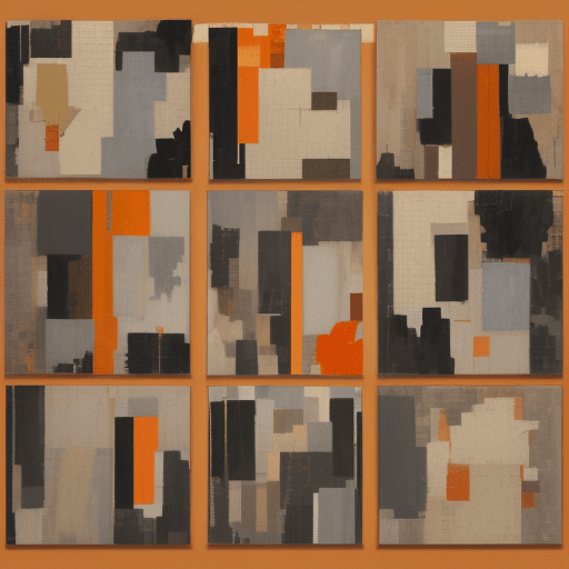 AI generated: collage on the cover of a book, in the style of large-scale paintings, 20th century art, fragmented,...