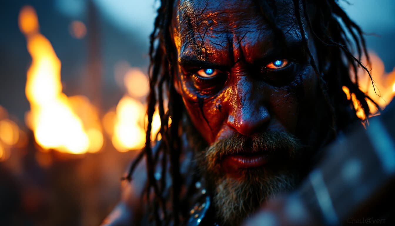 AI generated: Intense Close-Up – Direct Eye Contact with the Camera (Shallow Depth of Field, Front-Facing Shot)
Th...