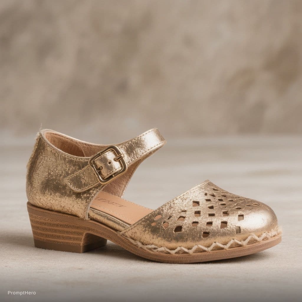 AI generated: wedge booties for girl