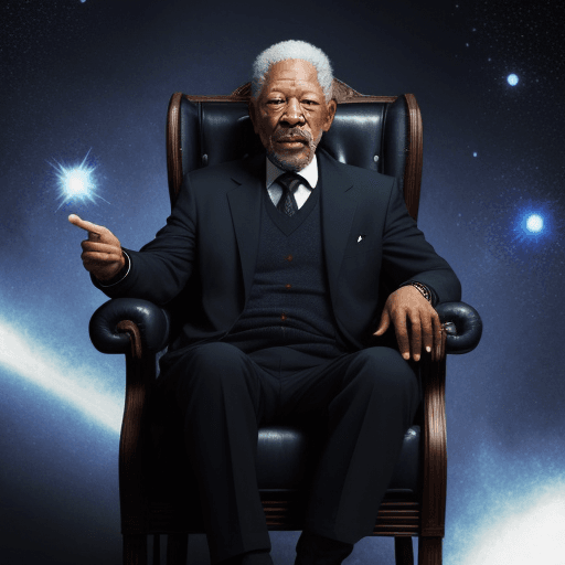 AI generated: morgan freeman as professor x from the x-men 