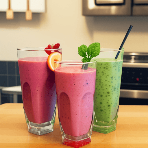 AI generated: creation by a chef of a fruit-based recipe for smoothies