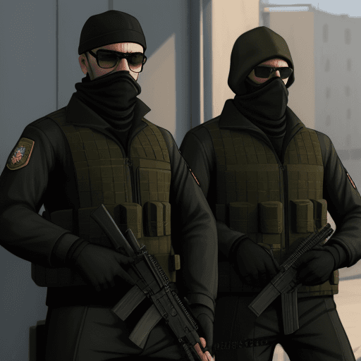 AI generated: FSB operatives in combat uniform FROM GTA