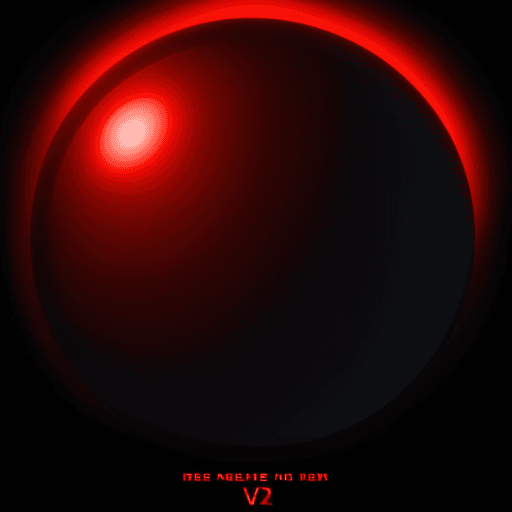 AI generated: movie poster, red sphere glowing light, dark background, fog,  in the style of yoh nagao, light-focu...