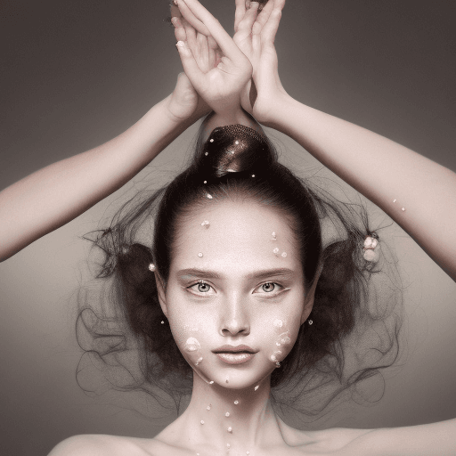 AI generated: A detailed portrait of a young woman exuding elegance and natural grace. She has a voluminous updo h...