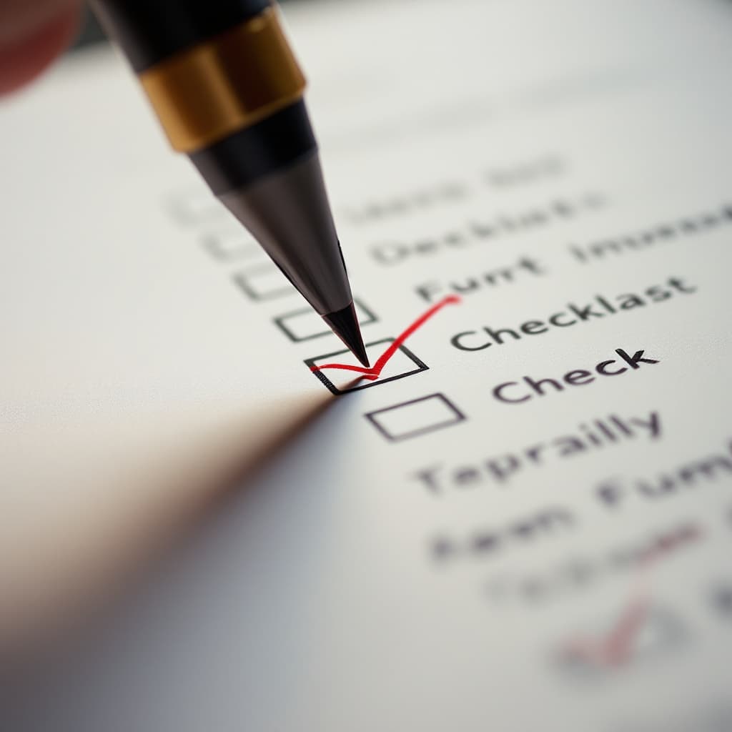 AI generated: A neat checklist or calendar with items being checked off
 dslr, ultra quality, sharp focus, tack sh...