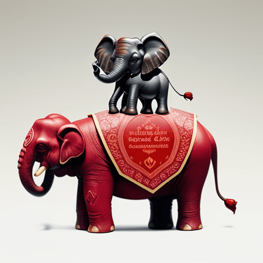 AI generated: red garlic elephant