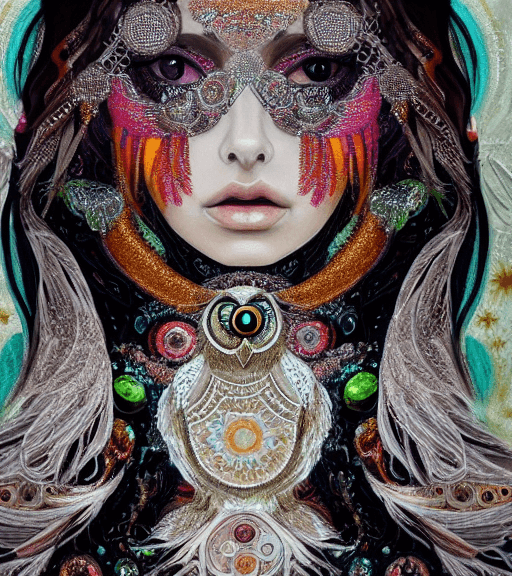 AI generated: Oil painting, high resolution 8k, Balla master painter, Byzantine artwork, 
young lady close up blac...