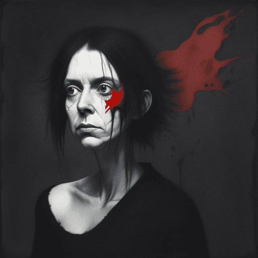 AI generated: 8k,mix Stephen Gammell style with Helen Frankenthaler style