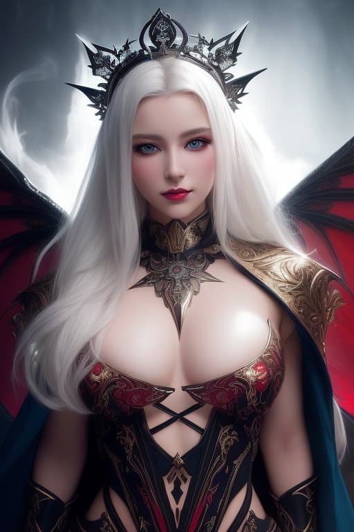 AI generated: very complex hyper-maximalist overdetailed cinematic tribal fantasy closeup macro portrait of a heav...