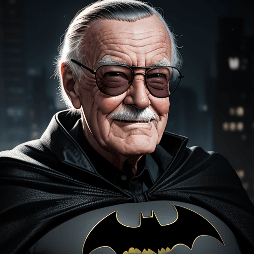 AI generated: Batman Stan Lee, 4 k,ultra HD 