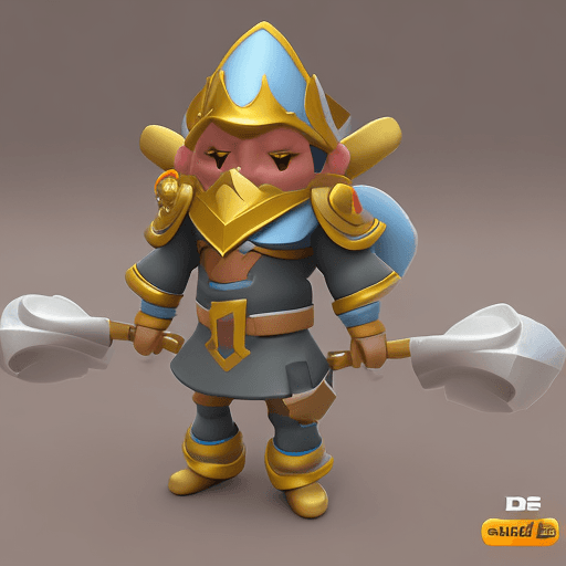 AI generated: 3d model of a healer toy, inpired by Supercell, Supercell style, small, toy, flat background, front ...
