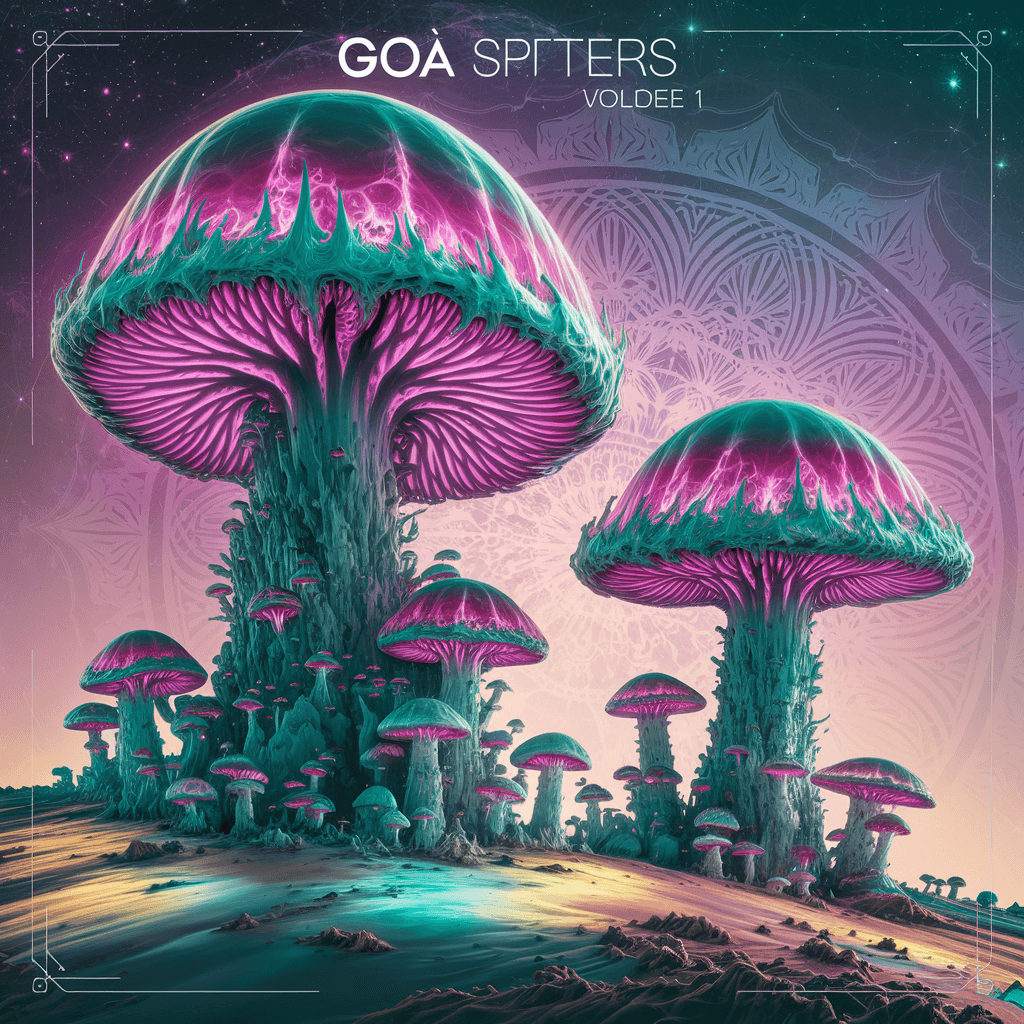 AI generated: High resolution. A hyper-detailed, psychedelic artwork perfect for a Goa trance and psytrance music ...