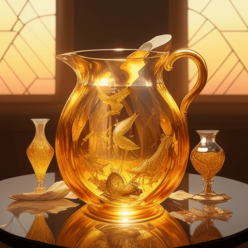 AI generated: /imagine prompt: by Maria Sibylla Merian:: Golden Hour, Polished, Glassy