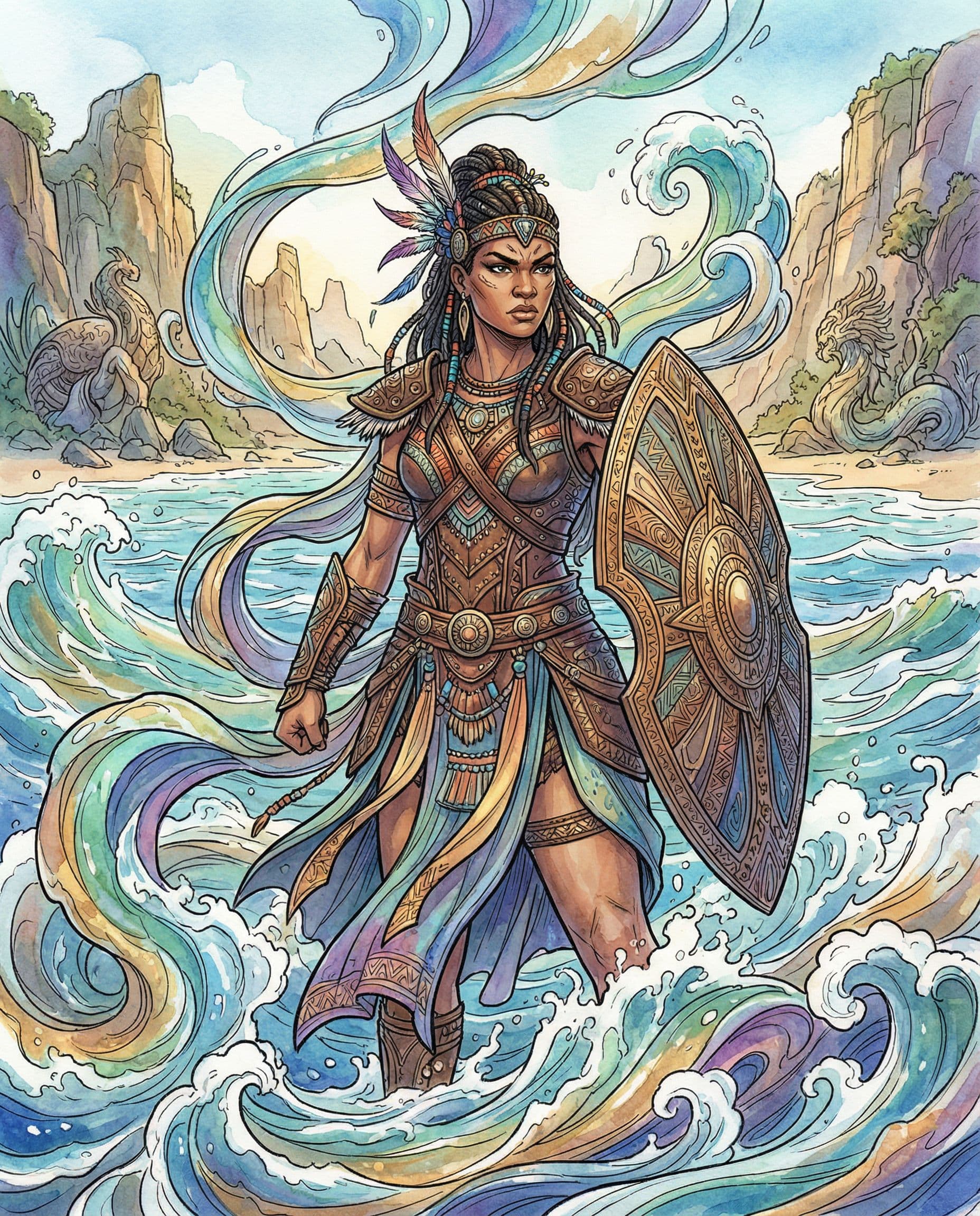 AI generated: strong warrior princess| centered| key visual| intricate| highly detailed| breathtaking beauty| prec...