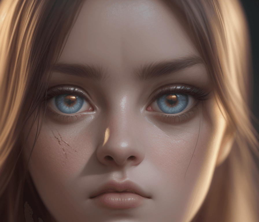 AI generated: female looking at viewer, power in the eyers, portrait, photography, detailed skin, realistic, photo...